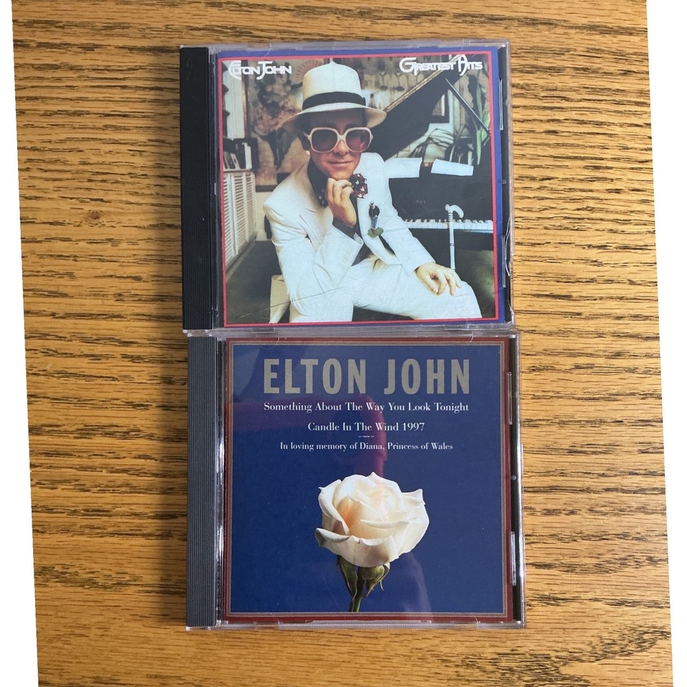 Elton John Greatest Hits CD & Candle In The Wind 1997 Princess Diana Single Lot